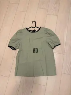 オリーブグリーン ブラウス バックリボン LAUIR