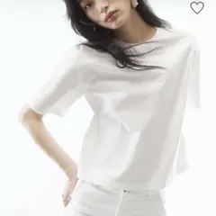 H&M 半袖ポプリンブラウス - ラウンドネック