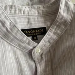 A Vontade バンドカラーシャツ Sサイズ ストライプ