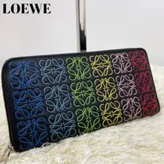 ⭐️未使用級! LOEWE リピートアナグラム 長財布 マルチカラー レザー