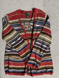 ヴィンテージRalph Lauren ネイティブ柄ニットカーディガンLサイズ
