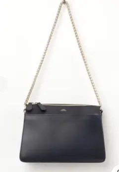 A.P.C ブラック牛革 バッグ tetra