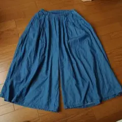 isoLainel デニム ガウチョパンツ ワイドパンツM