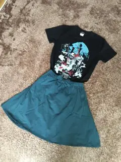 キッズ　スカルt シャツ＆スカート　150cm 2点セット