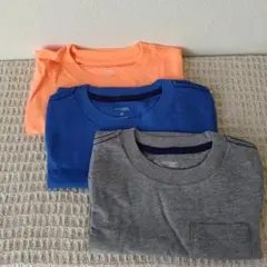 3枚セット キッズ Tシャツ 半袖 ボーイズ 110/5T コットン 無地