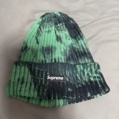 Supreme タイダイ ニット帽 グリーン・ブラック