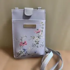 ※新品未使用※ローラアシュレイ　花柄　スマホショルダーバッグ　ラベンダー