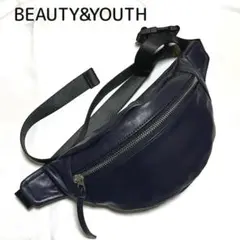 【美品】BEAUTY&YOUTH ビューティアンドユース　レザーボディバッグ