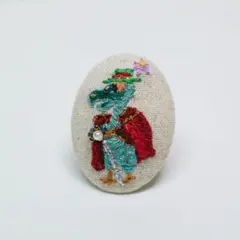 ♡不思議の国のアリス♡ ドードー鳥の刺繍ブローチ ♪