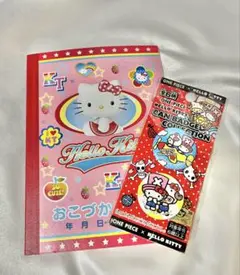 ハローキティお小遣い帳＆チョッパー缶バッジ未使用