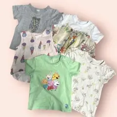 【まとめ売り】女の子 Tシャツ5枚セット
