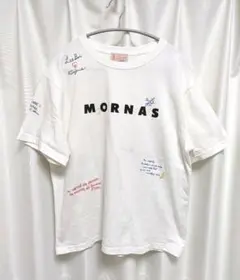 総柄刺繍ロゴTシャツ《ユニセックス》　フリー　ホワイト