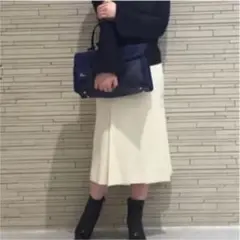 Spick&Span Noble Wツイルストレッチ ハイウエストスカート