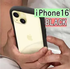 新品 iPhone16iFace風ブラック黒ストラップ取付可能ワイヤレス充電可能