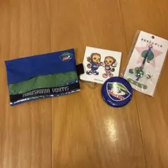 徳島ヴォルティス ポーチ　缶バッジ　グッズ　すだちくん