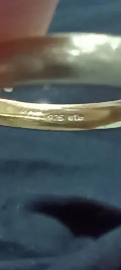 9号　925シルバー ゴールドバンドリング