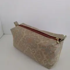 大島紬　ボックスポーチ（ハンドメイド）