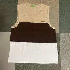 pathletics タンクトップ L ベージュ・ブラウン・ホワイト