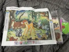 ダイアモンドアート　バンビ　30×40㎝
