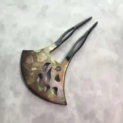 かんざし 透かし細工 鼈甲風 簪 金蒔絵風 漆塗 和装小物 アクセサリー 005
