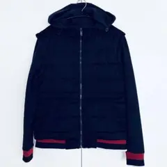 ZARA ザラ 中綿フード付き ジャケット パーカー 紺色　S