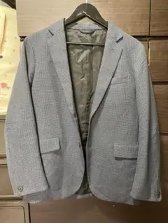 デサント　スーツセットアップ　ネイビー　千鳥格子柄　冬用　Ｍサイズ　Ｌサイズ