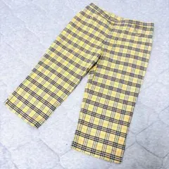 【極美品】バーバリーロンドン　パンツ　7部丈　ベージュ　ノバチェック　130cm