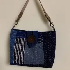 古布⭐︎刺し子ポーチ