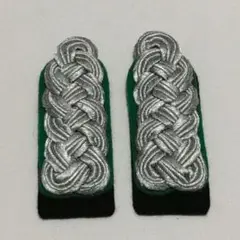 肩章 緑・黒の二重台布(縫い込みタイプ)