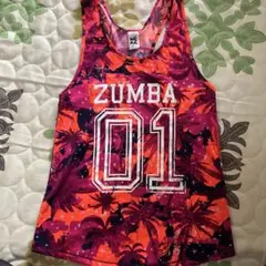 Zumba タンクトップ 01 オレンジ/ピンク/黒　XS