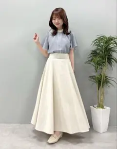 綿麻ハイウエストサーキュラースカート / naturalcouture