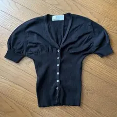 JOHN SMEDLEY 半袖カーディガン コットン ブラック
