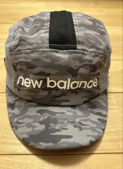 new balance グレー迷彩　キャップ　サッカー　練習　キッズ　ジュニア