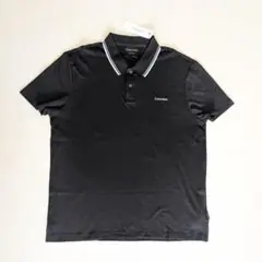 Calvin Klein ポロシャツ L ブラック ワンポイントロゴ ゴルフ