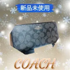 ⭐️ コーチ シグネチャー ブラックスモーク 長財布