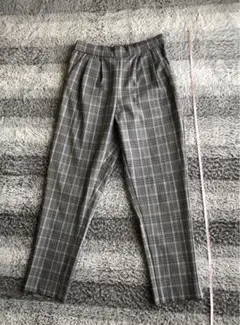 ナイガイ　グレンチェック　パンツ　Mサイズ　8分丈