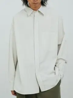 【LIDNM】OOMI ZARASHI POPLIN SHIRT　Mサイズ