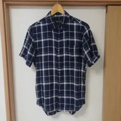 ナノユニバース　半袖リネンシャツ