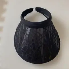 ブラックレースサンバイザー フリーサイズ