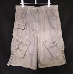 ZARA　カーゴバミューダパンツ（ストラップ）　ストーン　XL　古着