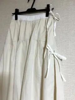 ❤️セール　新品　サマンサモスモス　配色左脇リボンスカート キナリ　最終価格
