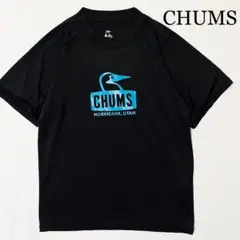 CHUMS チャムス ポリエステル Tシャツ アウトドア ブラック L 男女兼用