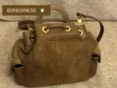 BORBONESE 本革×スエード 2WAYバッグ（イタリア製・希少モデル）