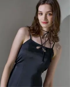 Riu Rちゃん cut out ribbon camisole dress