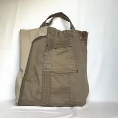ベージュキャンバストートバッグ