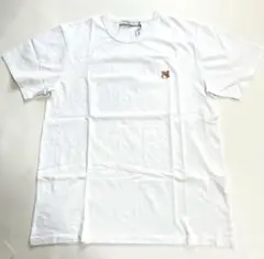 正規品 メゾンキツネ 半袖 Tシャツ フォックスヘッド ロゴ ホワイト XL