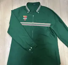 7-Eleven グリーン 長袖シャツ サイズLL