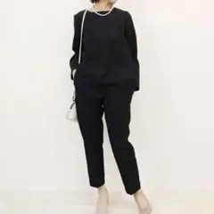 MICA &DEAL ブラック バックプリーツセットアップ
