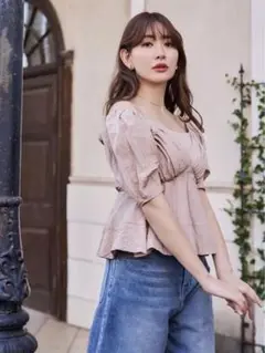 トップス Herlipto Random pleated 2way tops Random Pleated 2Way Top HER LIP TO同型