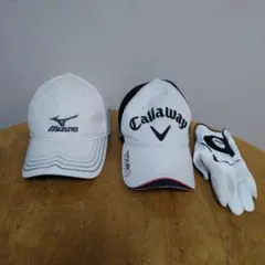 Mizuno キャップ ・caiiawキャップ・グローブの３点まとめ売り